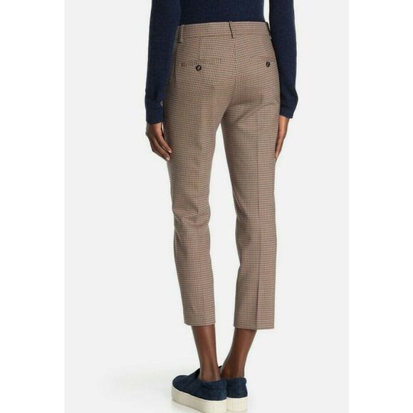 Theory Treeca 2 Portland Check Chino Wool-blend Stretch Pants Multi Sz 4 New - Picture 10 of 16